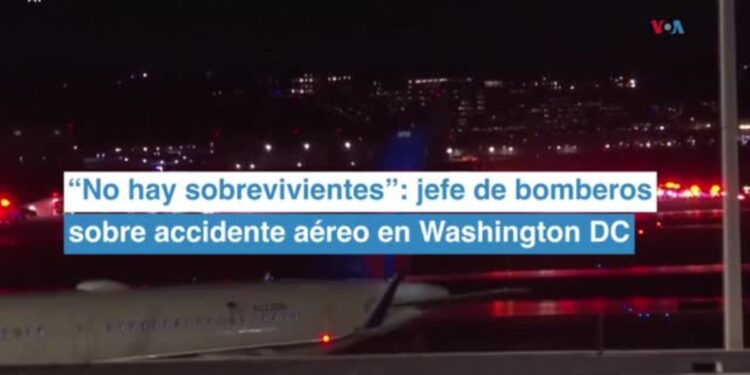 jefe de bomberos sobre accidente aéreo en Washington