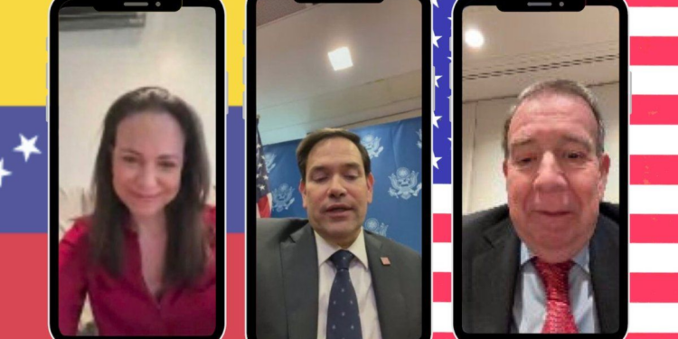 Marco Rubio reafirma compromiso con la libertad de Venezuela en conversación con González Urrutia y Machado