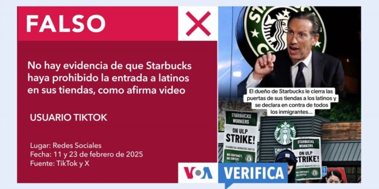 No, Starbucks no prohibió la entrada a latinos en sus comercios como se afirma en video de TikTok