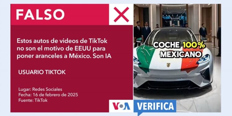 EEUU sí ha buscado colocar aranceles a México, pero no es por este coche mexicano eléctrico. Los videos son IA.