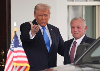 El presidente Donald Trump recibió en la Casa Blanca al monarca de Jordania, con quien conversó sobre el futuro de la Franja de Gaza