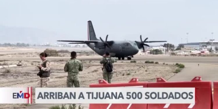 Llegan a Tijuana 500 soldados, como parte del Plan Frontera Norte de México