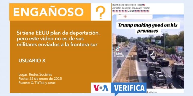 EEUU sí envió militares a la frontera sur pero este video no corresponde a un convoy de militares dirigiéndose a Texas