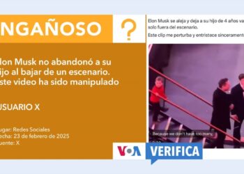 El video viral que acusa a Elon Musk de “abandonar” a su hijo en un escenario es desinformación