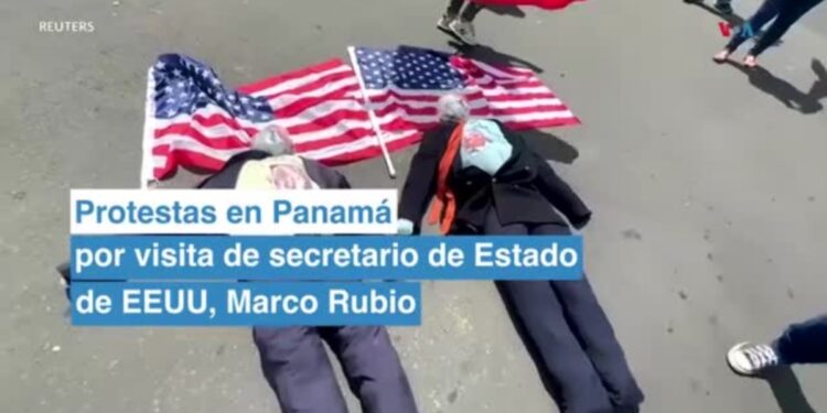 Protestas en Panamá por visita de Marco Rubio, secretario de Estado de EEUU