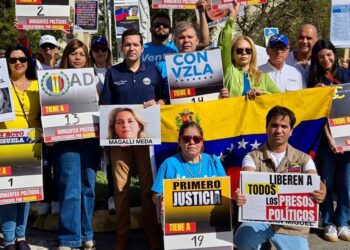 Diáspora venezolana exige justicia para los presos políticos en Venezuela