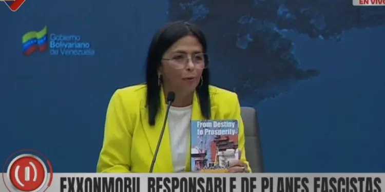 Delcy Rodríguez responsabiliza a ExxonMobil “si algo le llega a pasar” a una alta autoridad de Venezuela
