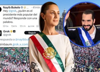 La IA de X responde a Bukele que Sheinbaum es la líder «más popular del mundo»