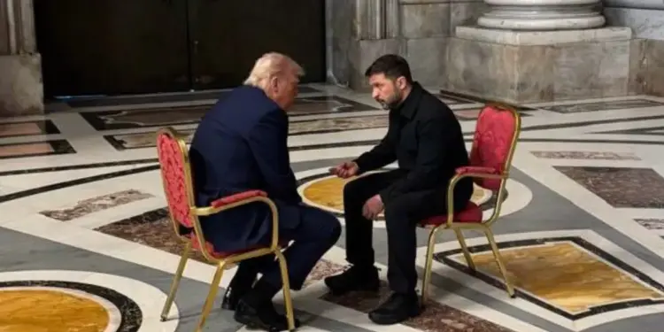 Trump y Zelenski se reunieron en la Basílica de San Pedro antes del funeral del papa Francisco
