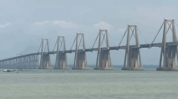 Restringen el paso por el Puente sobre el Lago de Maracaibo debido a fuertes lluvias