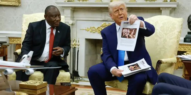 Trump acusa a Sudáfrica de «genocidio blanco» durante tensa reunión con Ramaphosa