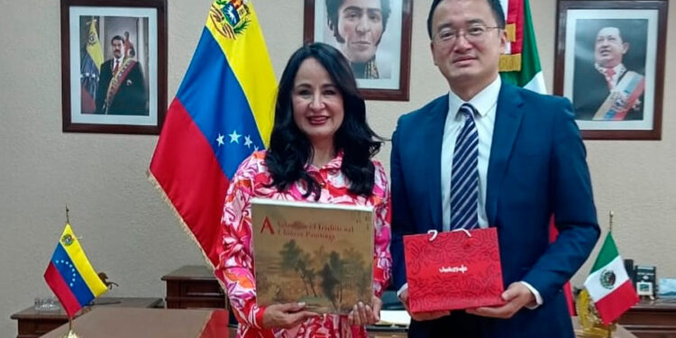 Embajadora de Venezuela en México sostuvo encuentro con encargado de negocios de China