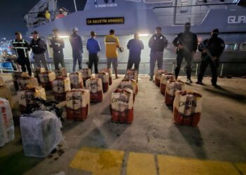 El Gobierno de Venezuela detiene a dos personas tras incautar unos 168 kilos de cocaína