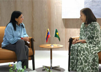 Delcy Rodríguez revisó agenda de cooperación bilateral con embajadora de Brasil