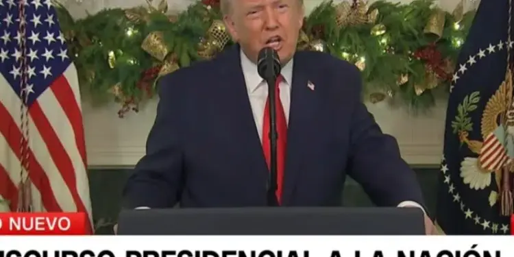 No hubo de Trump mención a Venezuela en su discurso navideño