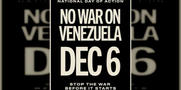 Convocan protesta en EE.UU. contra el asedio a Venezuela y ejecuciones en el Caribe