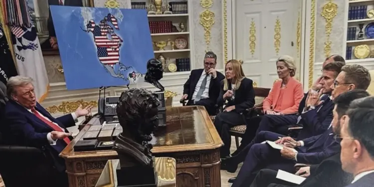 Trump publica un montaje en el que Venezuela, Groenlandia y Canadá figuran como territorios de EE. UU.